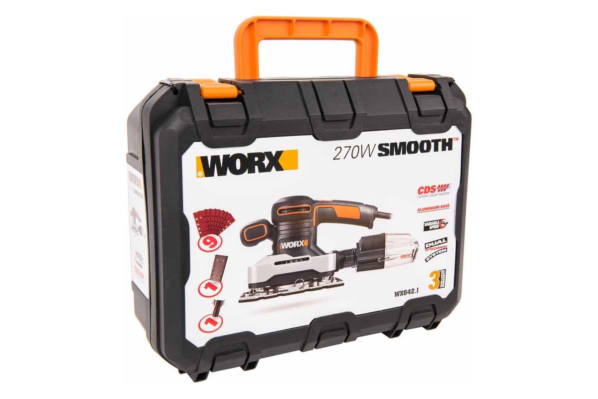 Электрическая виброшлифмашина Worx 270 Вт WX642.1