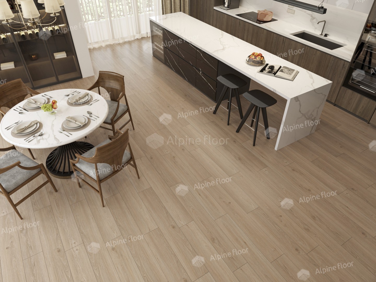 Виниловый ламинат Alpine Floor Ultra New LVT Дуб Модера 1219.2x184.15x2 мм, ECO 5-28