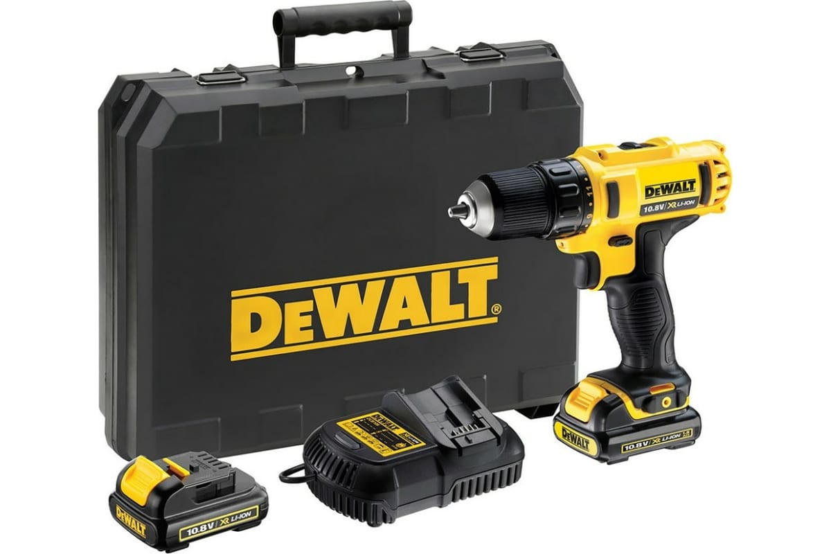 Аккумуляторная дрель-шуруповерт DeWalt DCD710C2P-KS