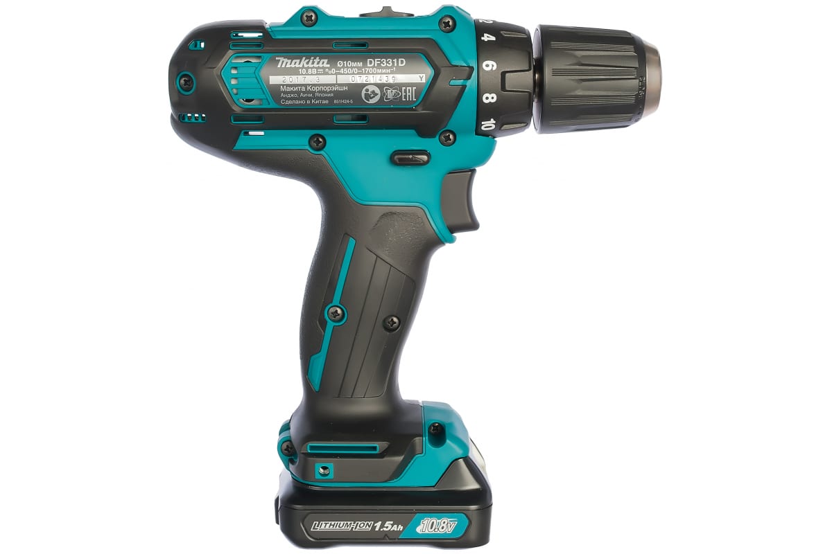 Аккумуляторная дрель-шуруповерт Makita CXT DF331DWYE