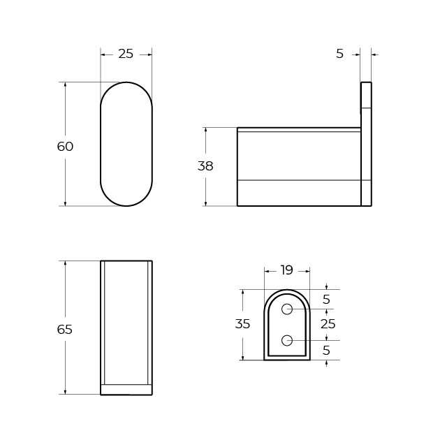 Крючок Cezares STYLUS-HK-01 хром