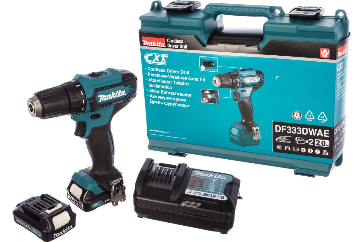 Дрель-шуруповерт Makita CXT DF333DWAE