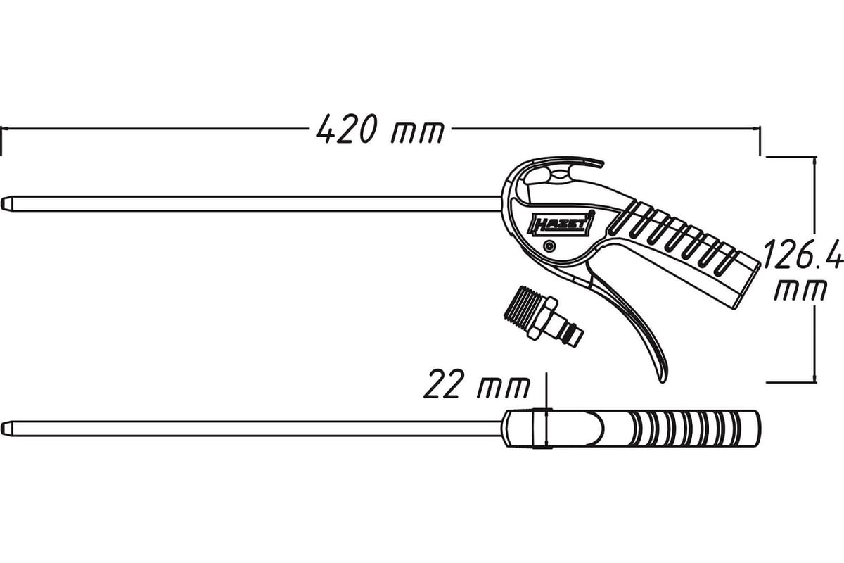 Пистолет для обдува Hazet 9040P-2