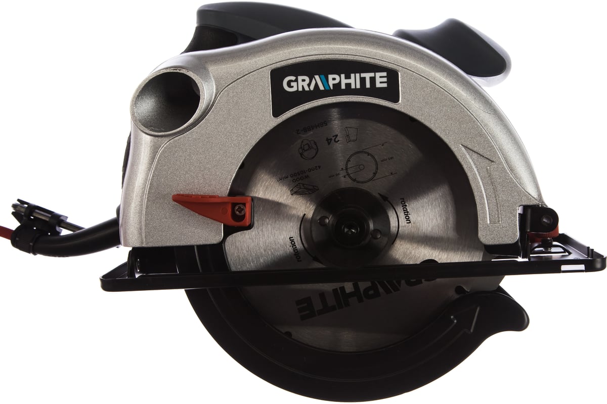 Дисковая пила Graphite 185мм, 1200Вт 58G486