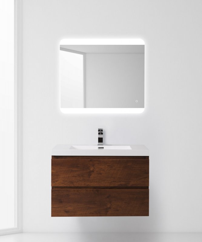 Тумба с раковиной BelBagno Luce 80 см Polissandro