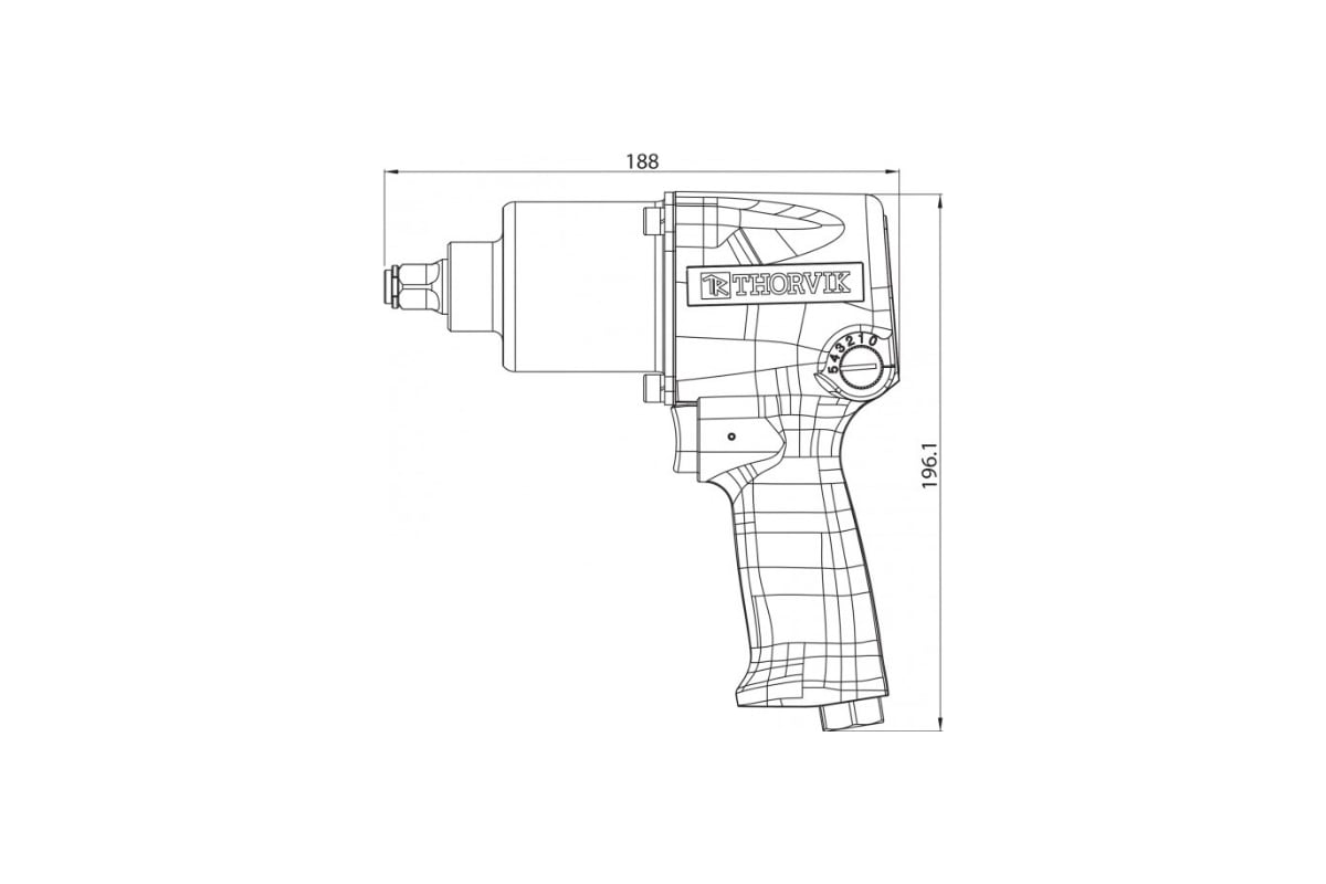 Пневматический гайковерт Thorvik AIW1261 52199