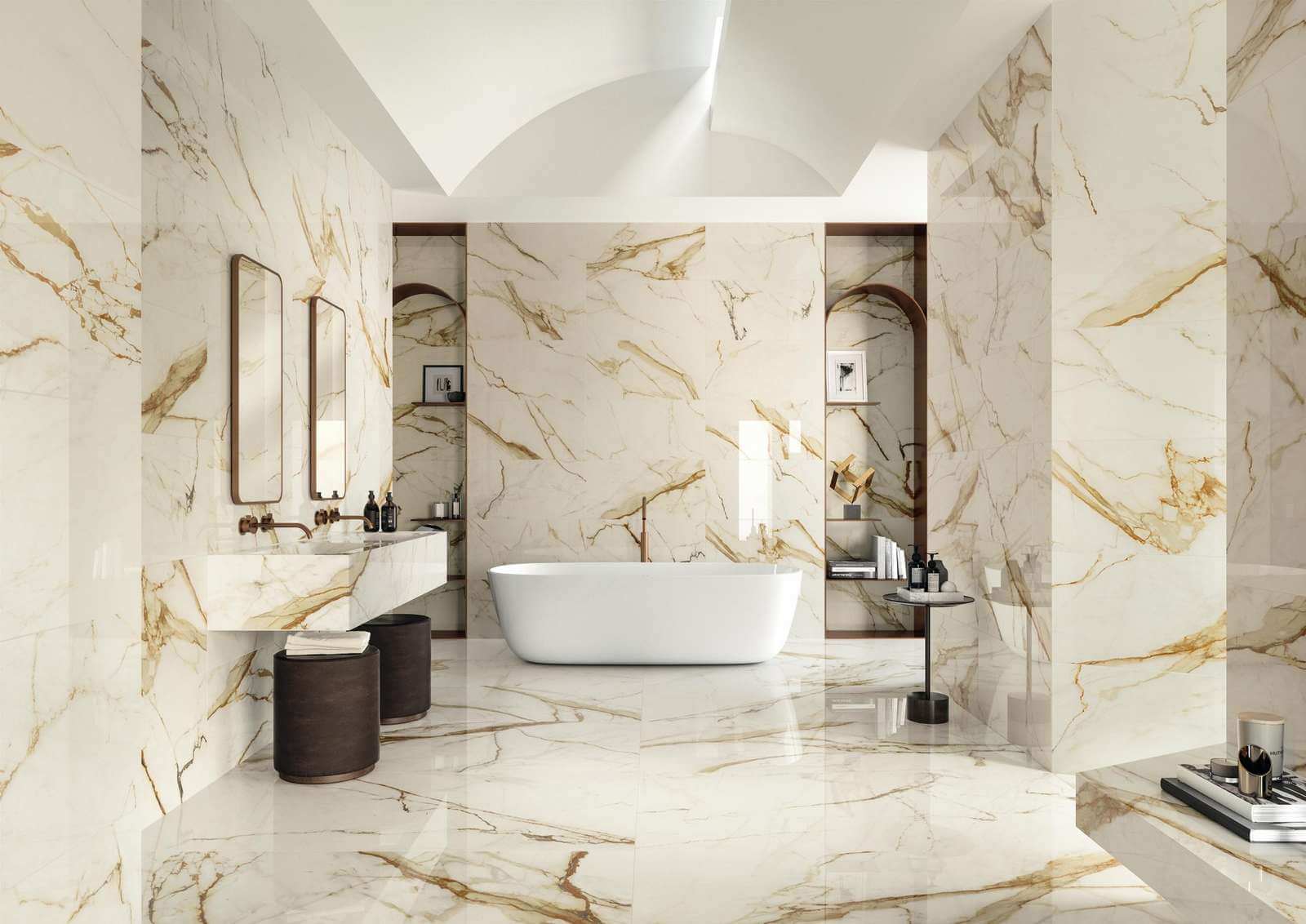 Керамогранит Atlas Concorde Marvel Shine Calacatta Imperiale 60x120 Lappato, A4Q3