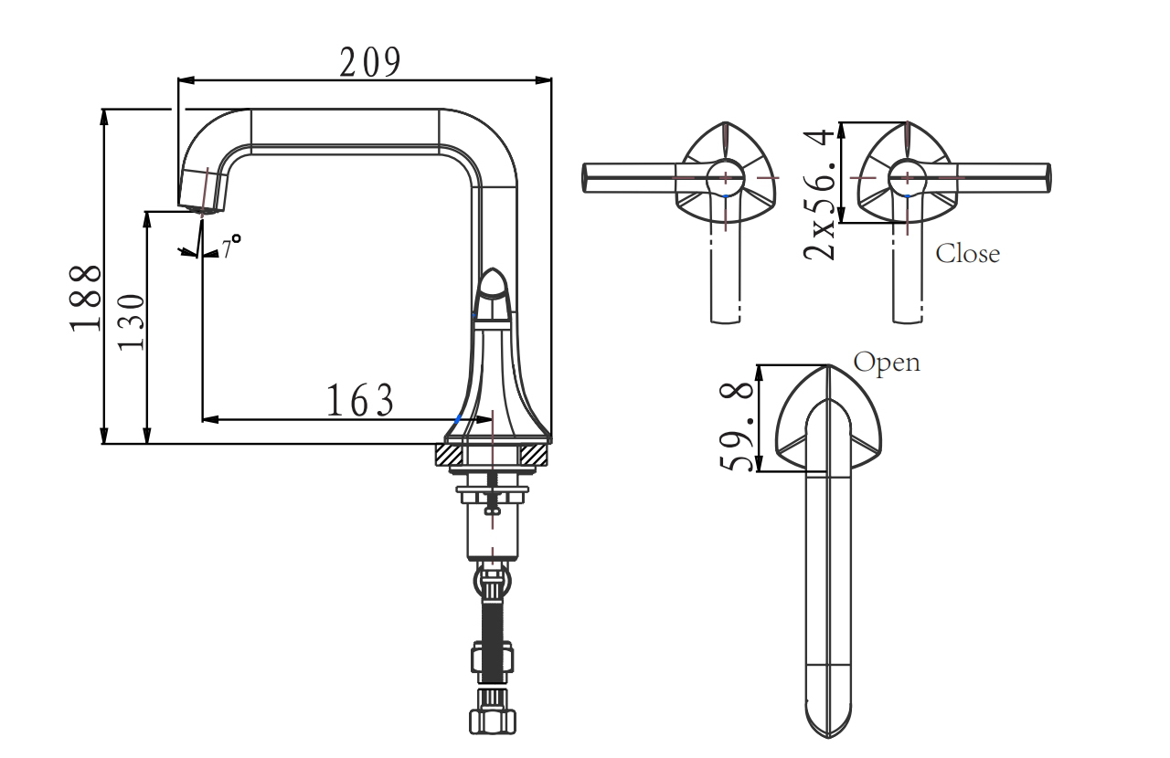 Смеситель для раковины Arrow AG4266CP хром