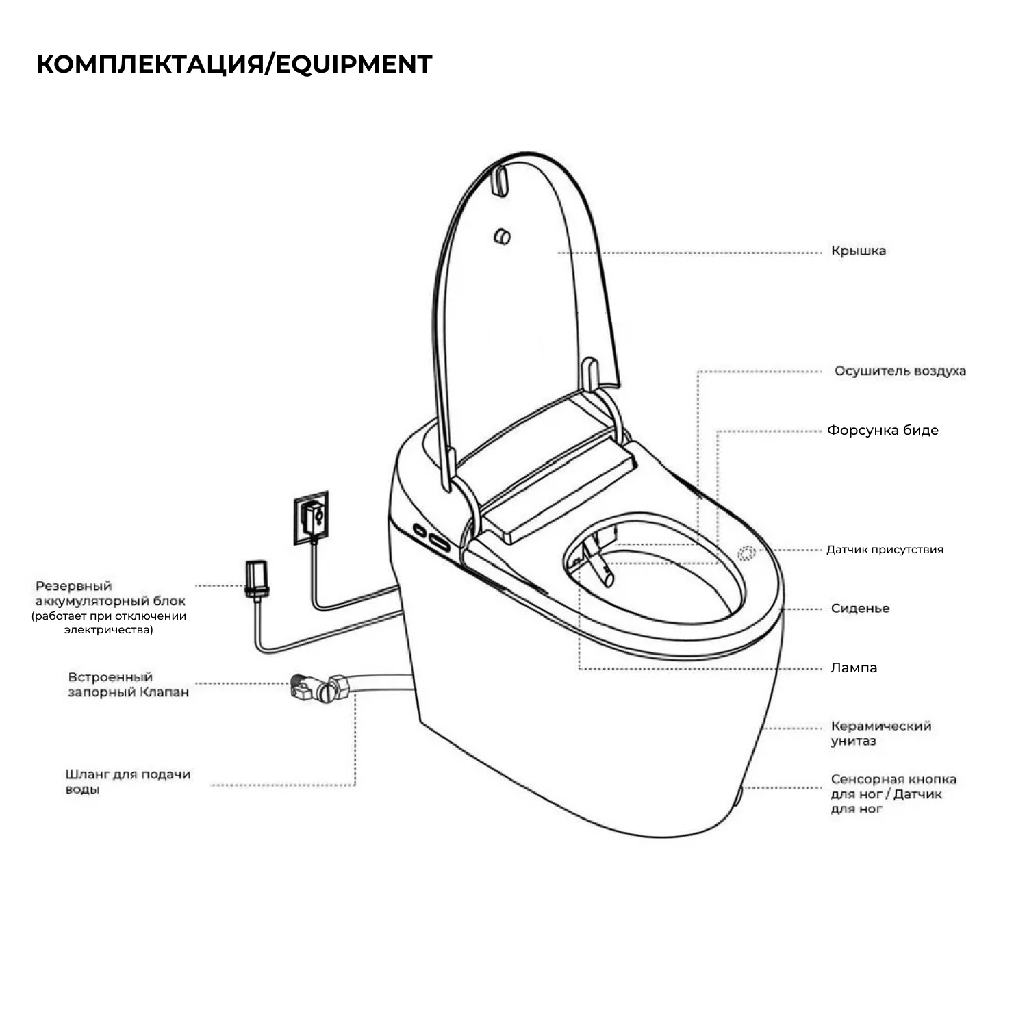 Унитаз напольный умный RGW SW-31 63420131-01