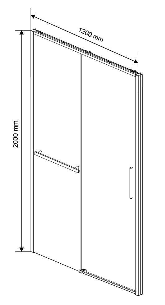 Душевая дверь Vincea Slim Soft VDS-1SS120CLGM 120x200 вороненая сталь, прозрачная