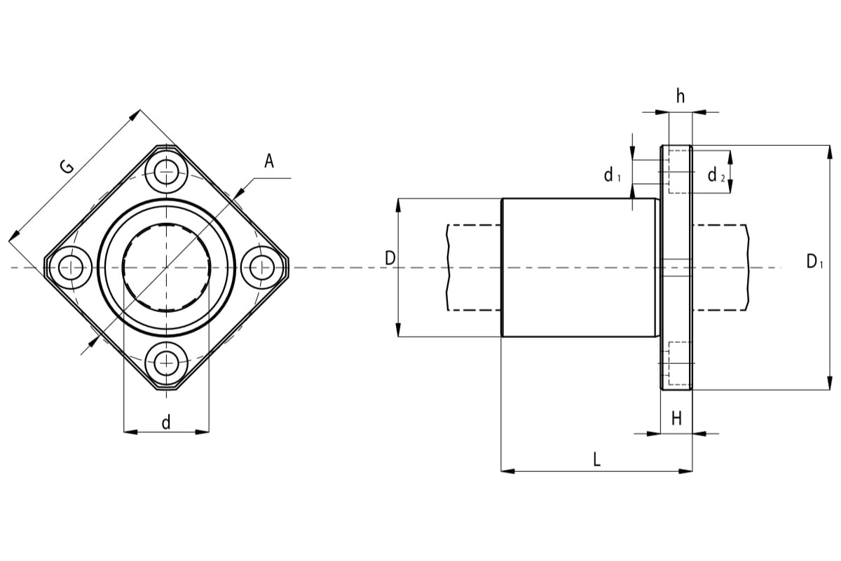 Линейный подшипник TECHNIX KBK20PP LMEK20UUTEСHNIX