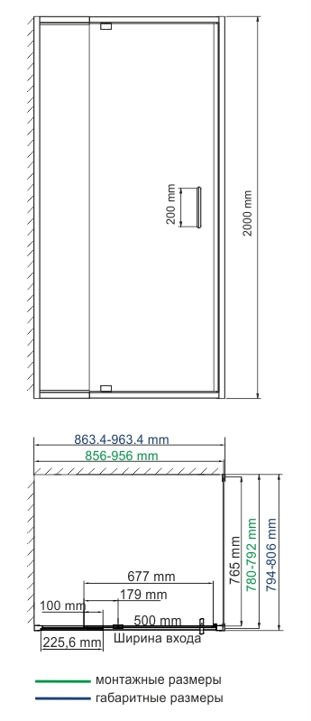 Душевой уголок WasserKRAFT Berkel 48P20 90x80