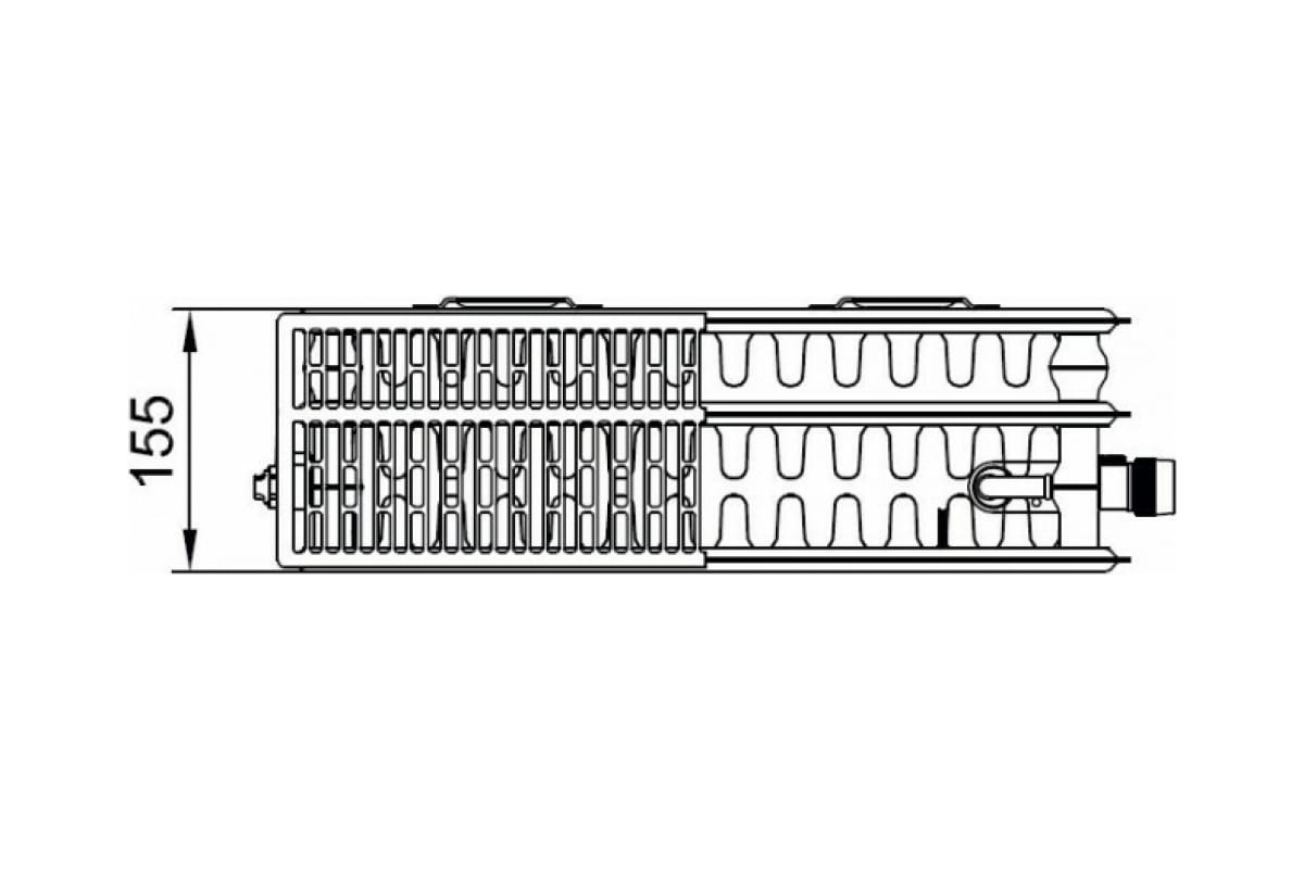 Радиатор Kermi otop FTV 33, 155х200х1200, R, RAL 9016 белый FTV330201201RXK