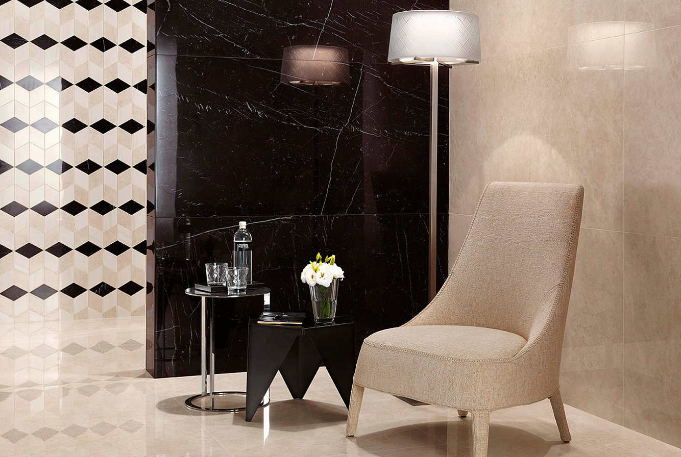 Керамогранит Atlas Concorde Marvel Stone Nero Marquina Lappato 75x150 см, A7GI