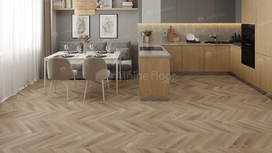 Виниловый ламинат Alpine Floor Chevron Alpine LVT Дуб Синистра 555x127x2.5 мм, ECO 20-6A