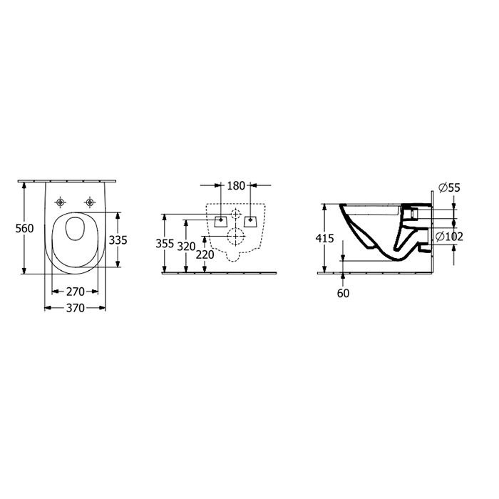 Подвесной унитаз Villeroy&Boch Antao 4674T0R1 безободковый