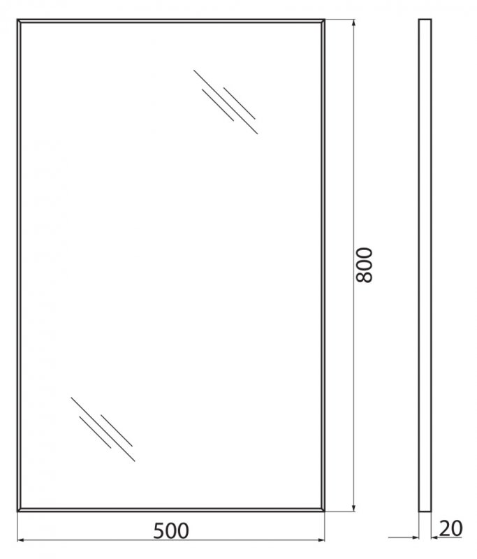 Мебель для ванной BelBagno Etna 50x39 см, 1 полка, левая, Bianco Lucido