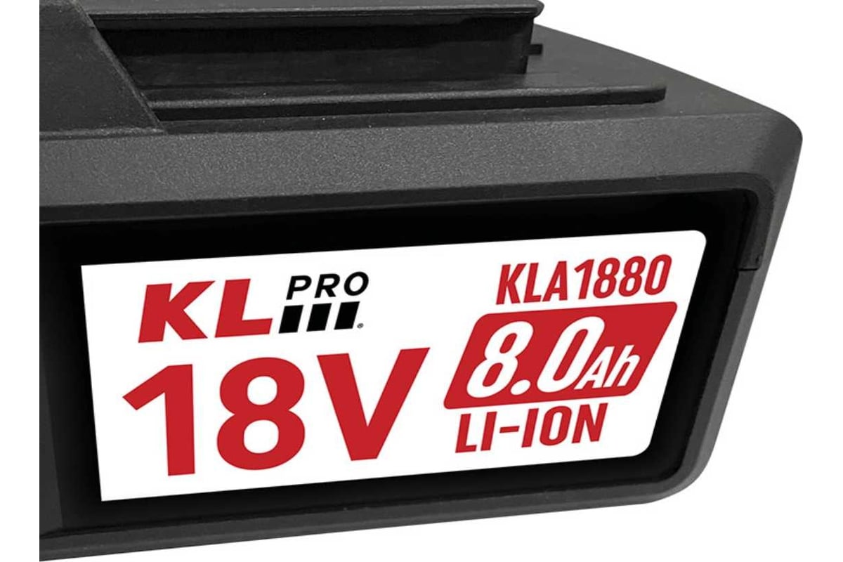 Профессиональная аккумуляторная батарея KLPRO KLA1880 18.0 v / 8.0 ah li-ion 14011