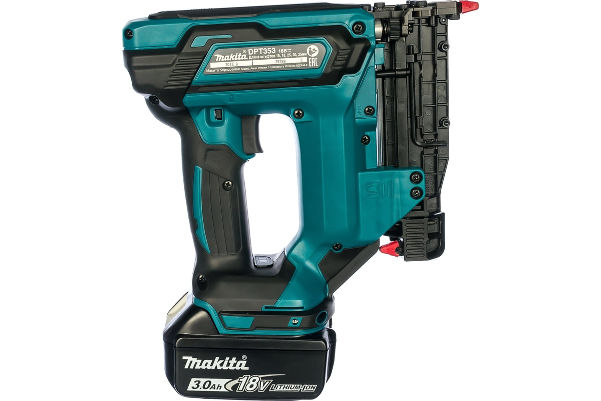 Аккумуляторный гвоздезабиватель Makita LXT DPT353RFE