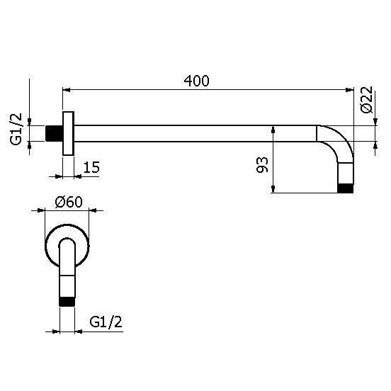 Кронштейн для душа Plumberia Shower SAT3130OR золото