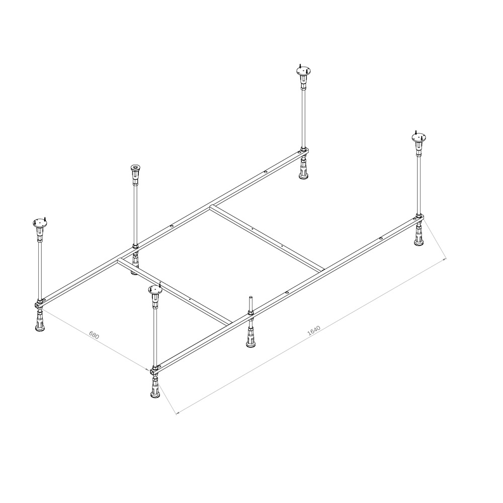 Каркас Am.Pm Func W84A-170-080W-R 170x80 см