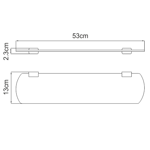 Полка WasserKRAFT Sauer K-7924 золото