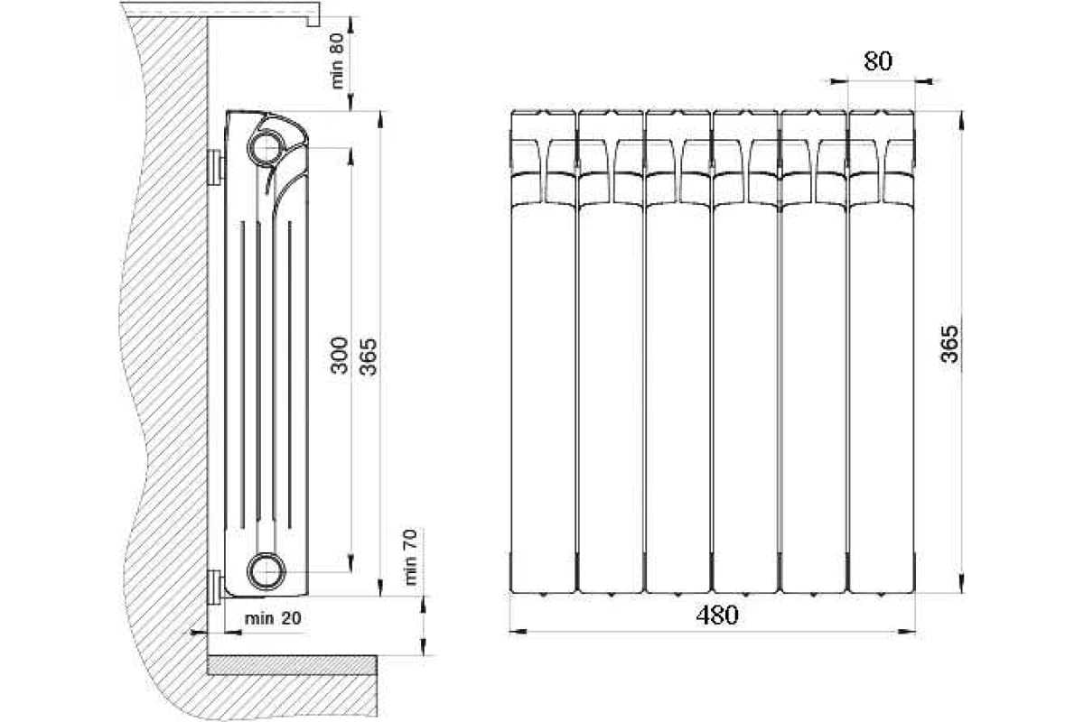 Радиатор Rifar Ecobuild 300 - 6 RE30006