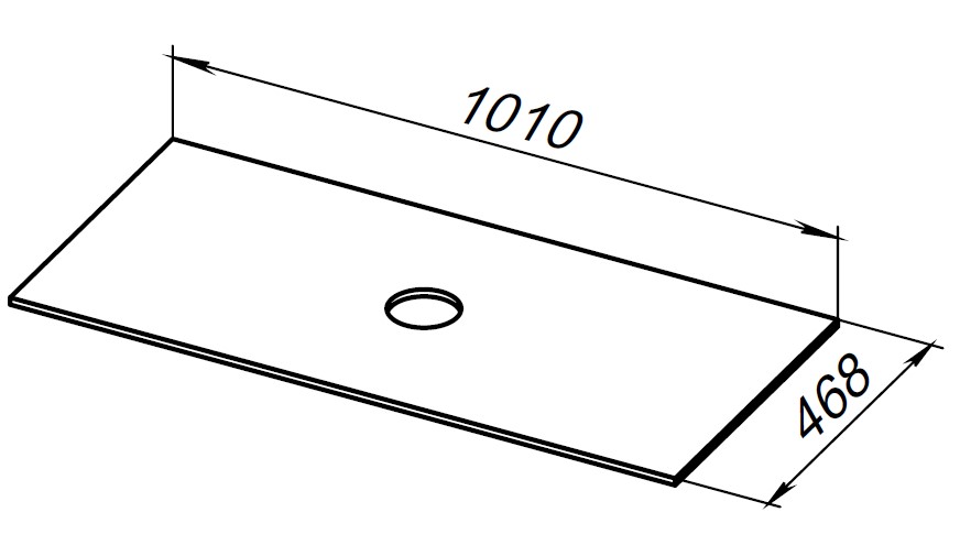 Столешница Allen Brau Fantasy 100 см graphite structure, 1.11010.GR-S