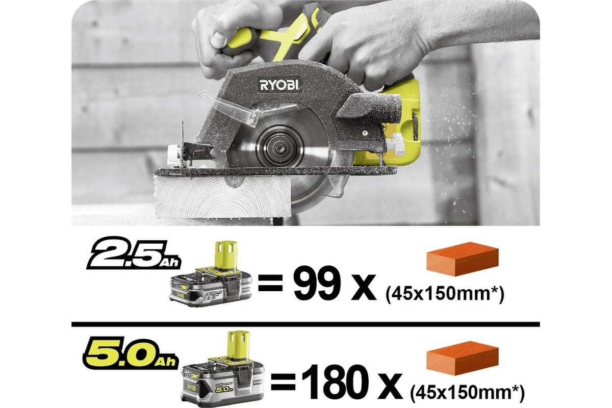 Дисковая пила Ryobi ONE+ R18CSP-0 5133002628