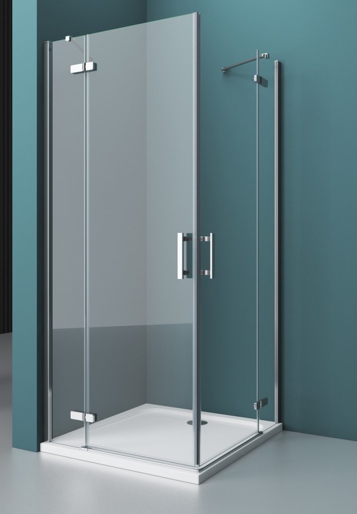 Душевой уголок BelBagno KRAFT-AH-22-100/80-C-Cr-L 100x80 прозрачный, хром, левый