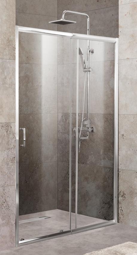 Душевая дверь BelBagno Unique 120/135x190 рифленая