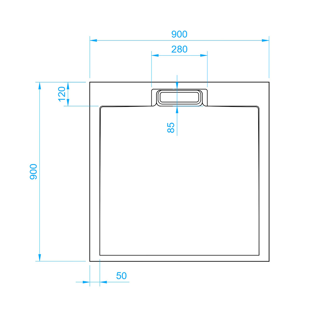 Поддон для душа RGW STL-B 90x90 16211099-04, черный