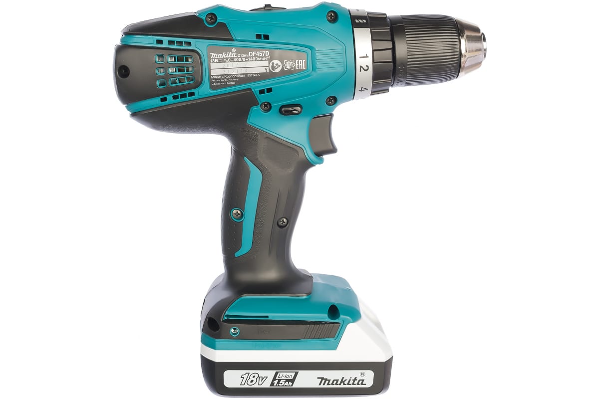 Аккумуляторная дрель-шуруповерт Makita DF457DWLE