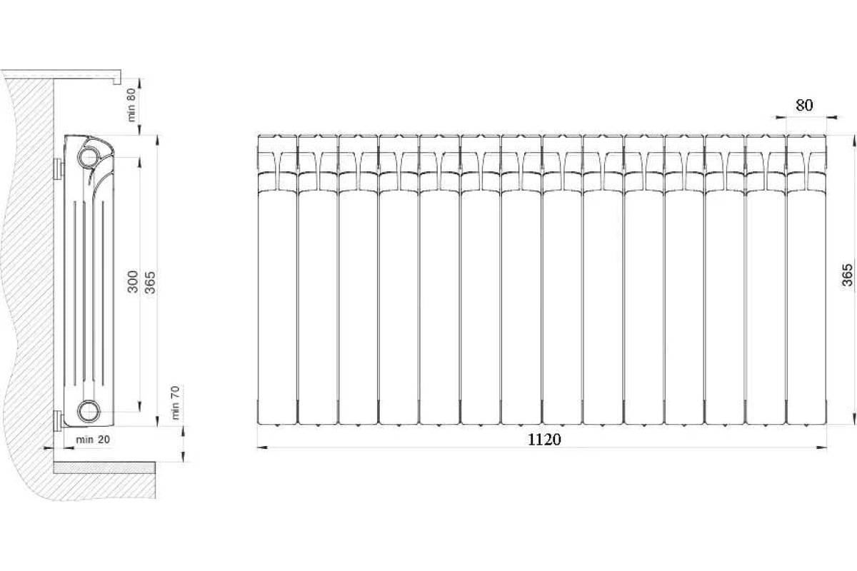 Радиатор Rifar Ecobuild 300 - 14 RE30014