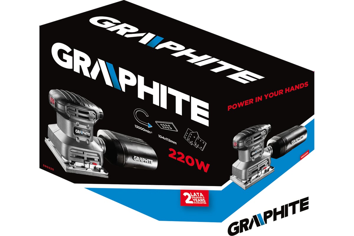 Вибрационная шлифовальная машина Graphite 59G320