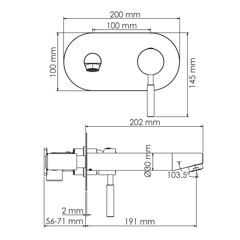 Смеситель для раковины WasserKRAFT Gollach 3330, черный матовый