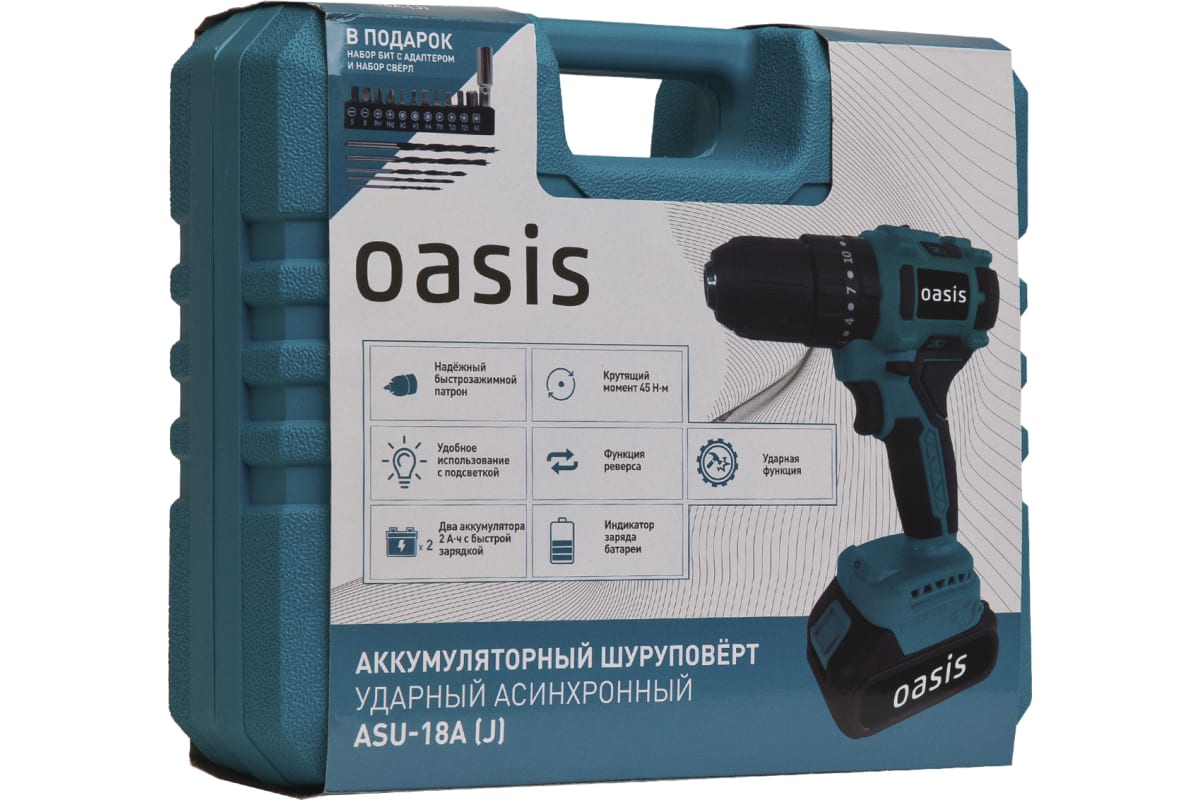 Аккумуляторный шуруповерт Oasis ASU-18A (J)