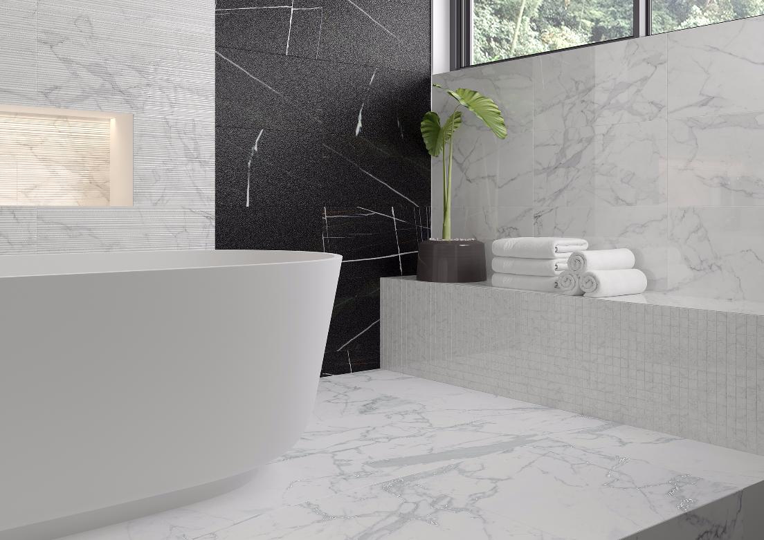 Керамогранит Kerranova Marble Trend Carrara 60x60 см, K-1000/MR/600x600x10