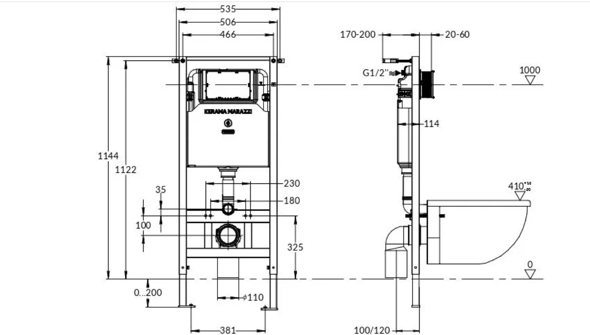 Инсталляция для унитаза Kerama Marazzi INST.PRO.WC