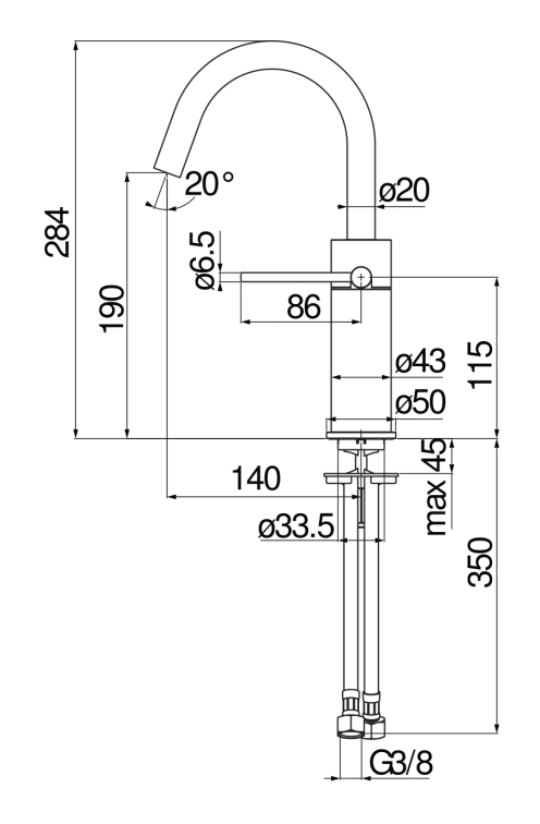 Смеситель для раковины Nobili Velis VE125138/3CR Chrome