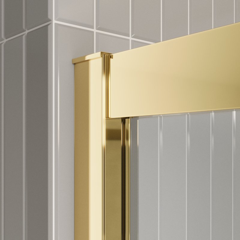 Душевая дверь BelBagno LUCE-BF-1-120-C-ORO 120x195 прозрачная, золото