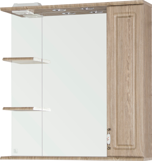 Зеркальный шкаф Style Line Олеандр-2 80 см карпатская ель