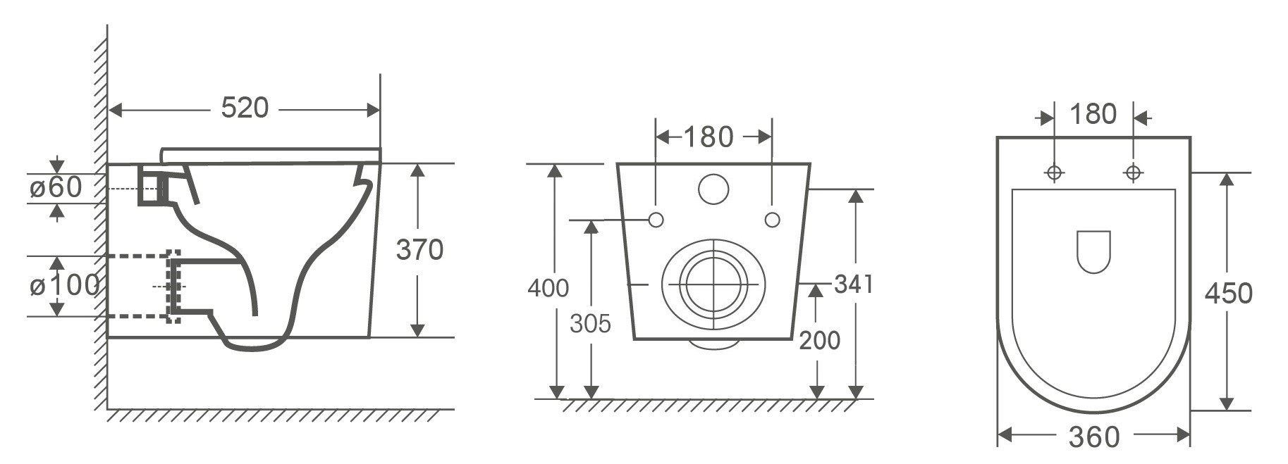 Подвесной унитаз Owl 1975 Curve Circel-H, безободковый, с микролифтом