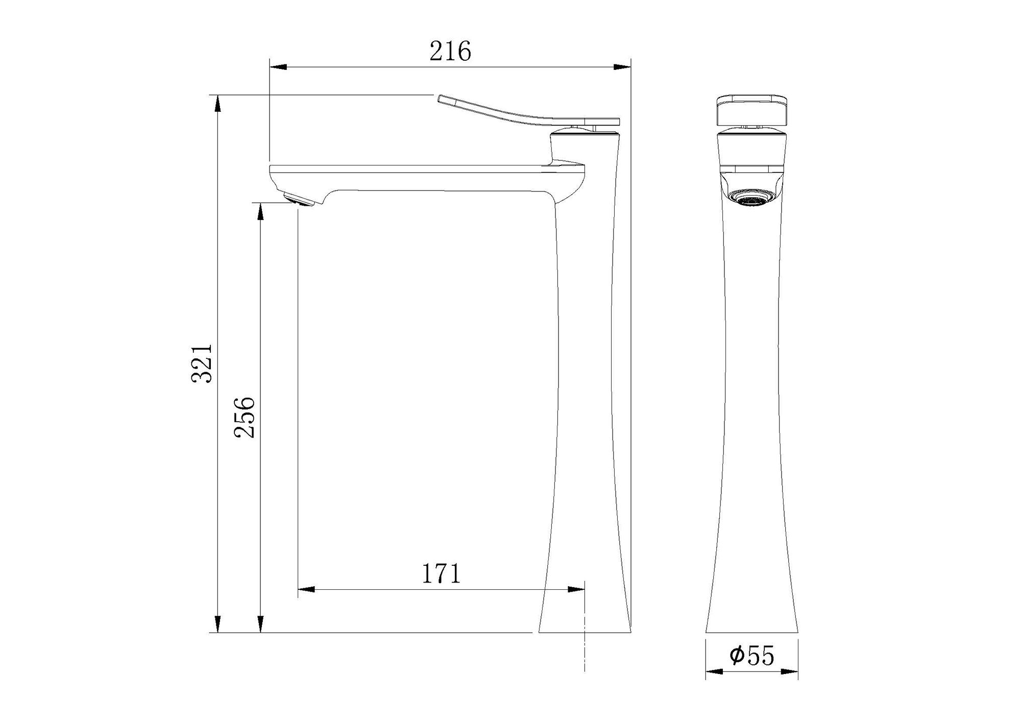 Смеситель для раковины Grossman Advans 520.K35.09.100 хром