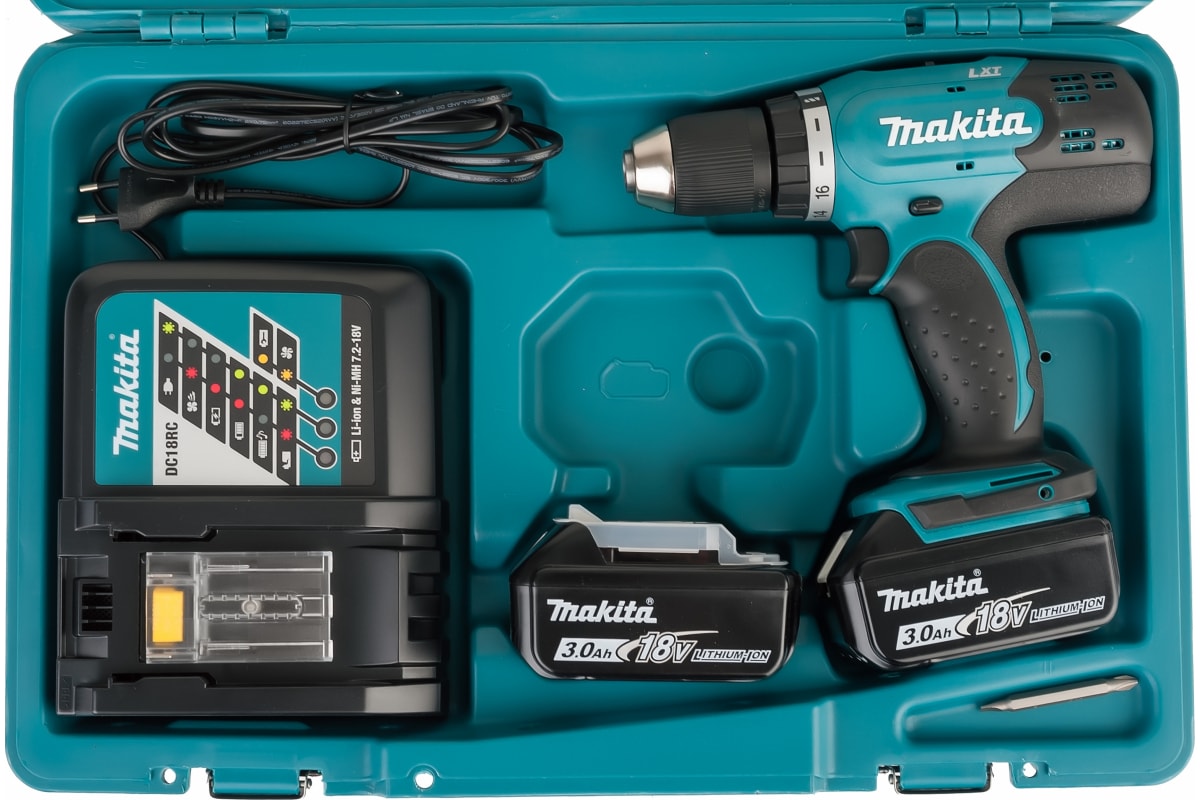 Аккумуляторная дрель-шуруповерт Makita LXT DDF453RFE