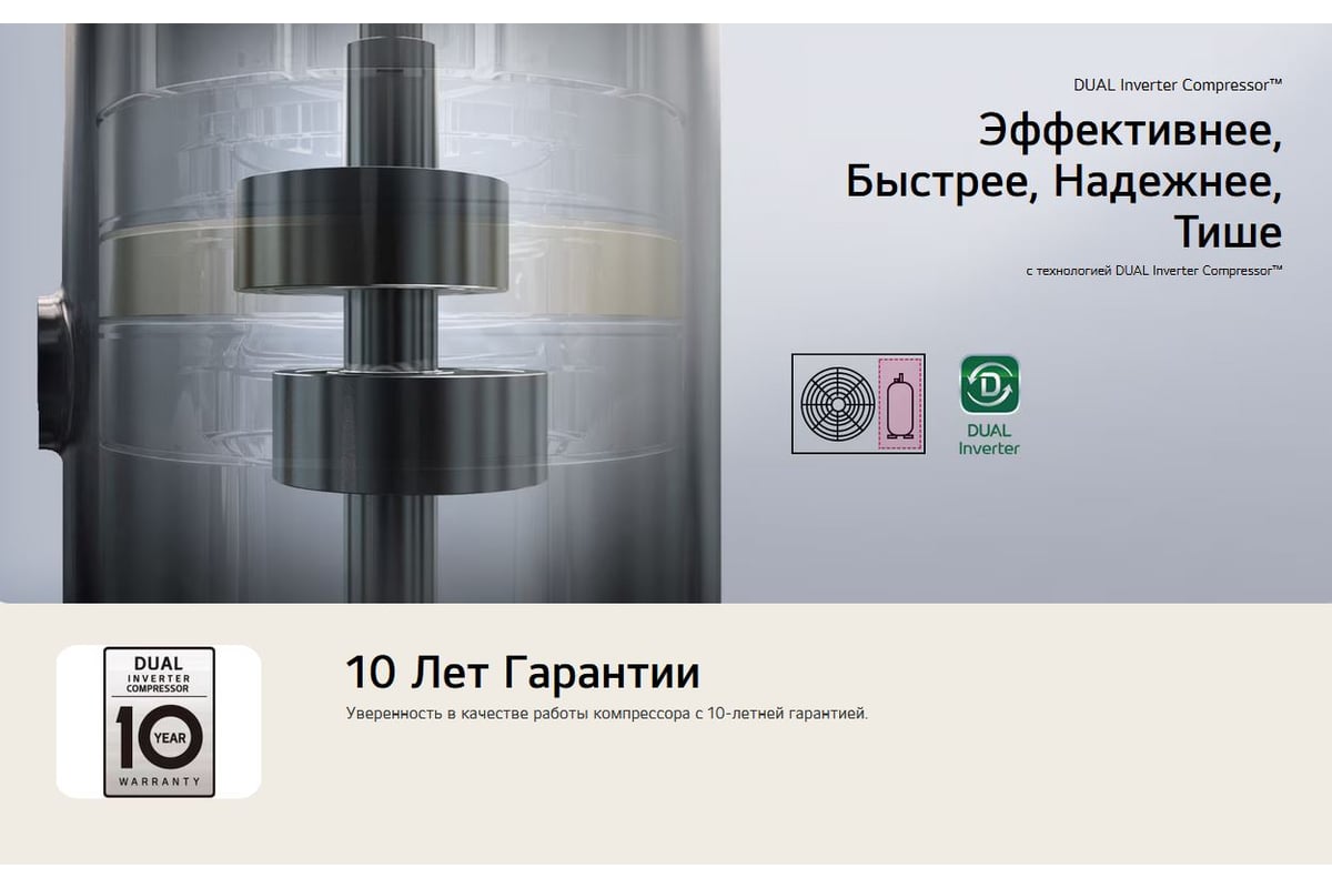 Сплит-система LG серия EVO MAX DC07RH.NSAR/DC07RH.UA3R комплект 64939743