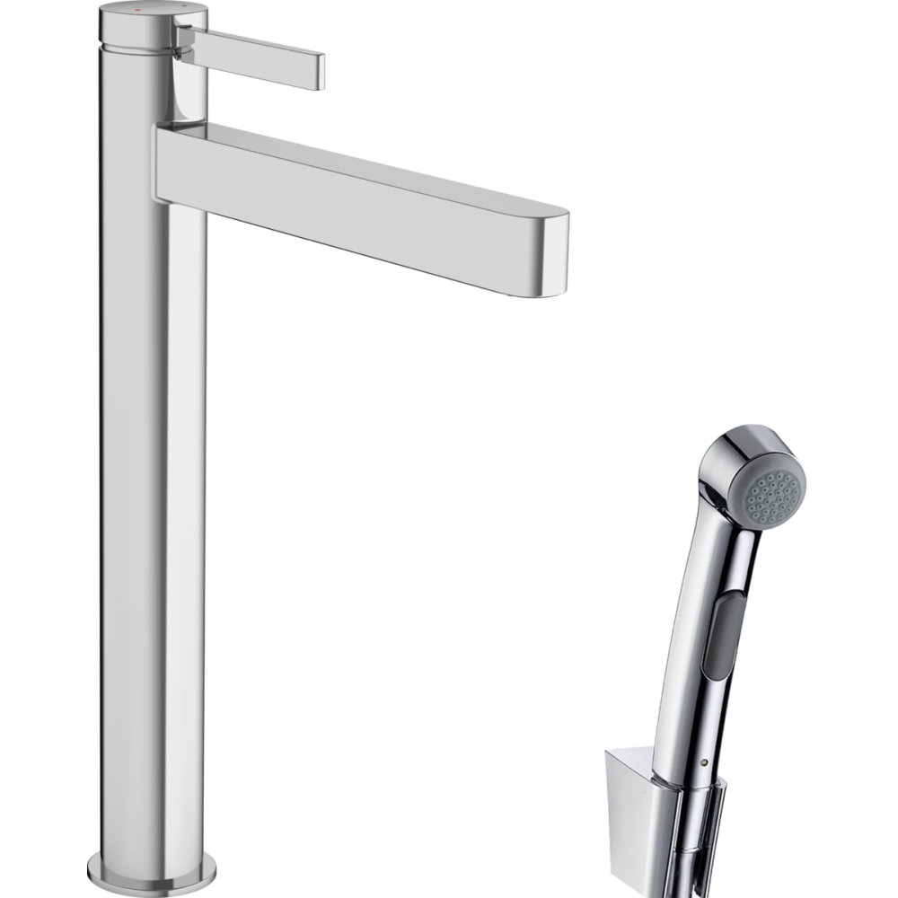 Смеситель для раковины Hansgrohe Finoris 260 76220000 гигиенический душ, донный клапан, хром