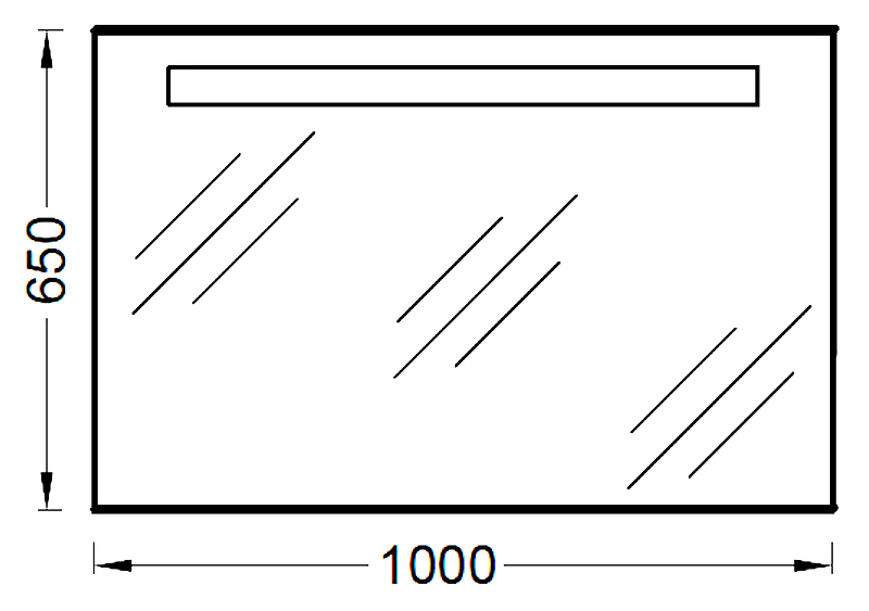 Зеркало Jacob Delafon Parallel 100 см с подсветкой, анти-пар EB1416RU-NF