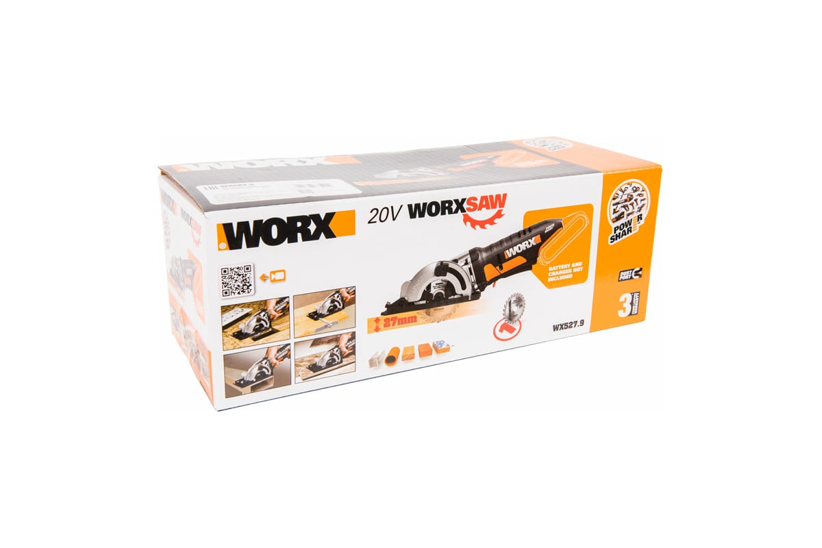 Дисковая аккумуляторная пила Worx WX527.9