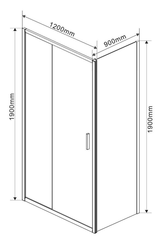 Душевой уголок Vincea Garda VSR-1G9012CGB 120x90 черный, тонированный